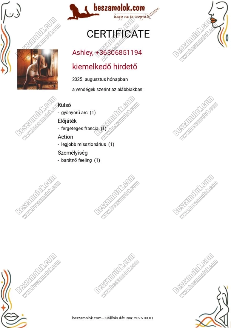 1 kép Ashley. szexpartner Szabin van,