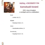 3. Ashley 306851194 beszámoló Budapest 125157 szexpartner